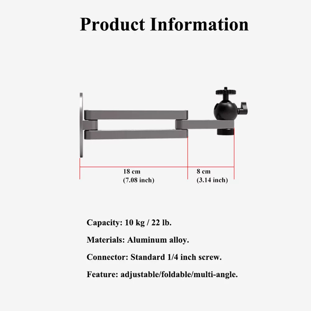 Wall Mount Projector Stand Aluminum Alloy W5029