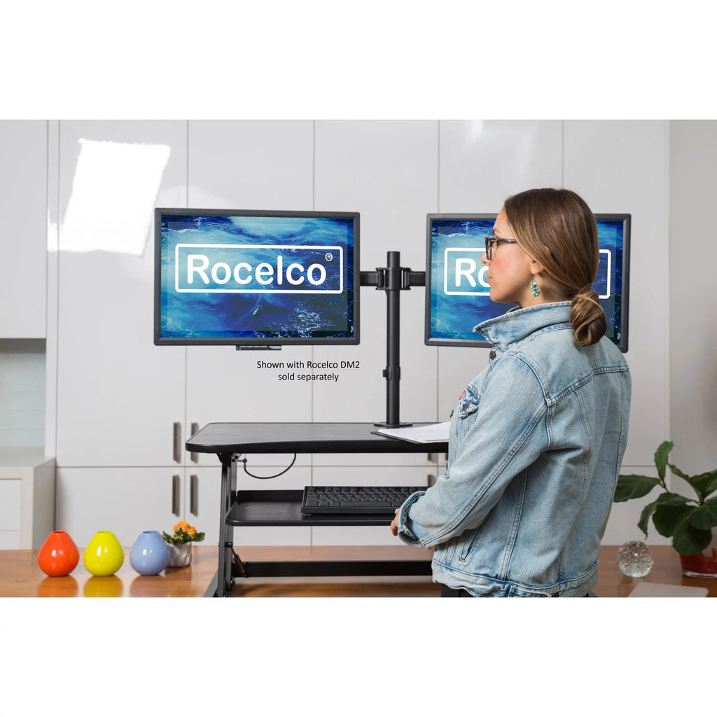 Height Adjustable Standing Desk Converter Black G229147