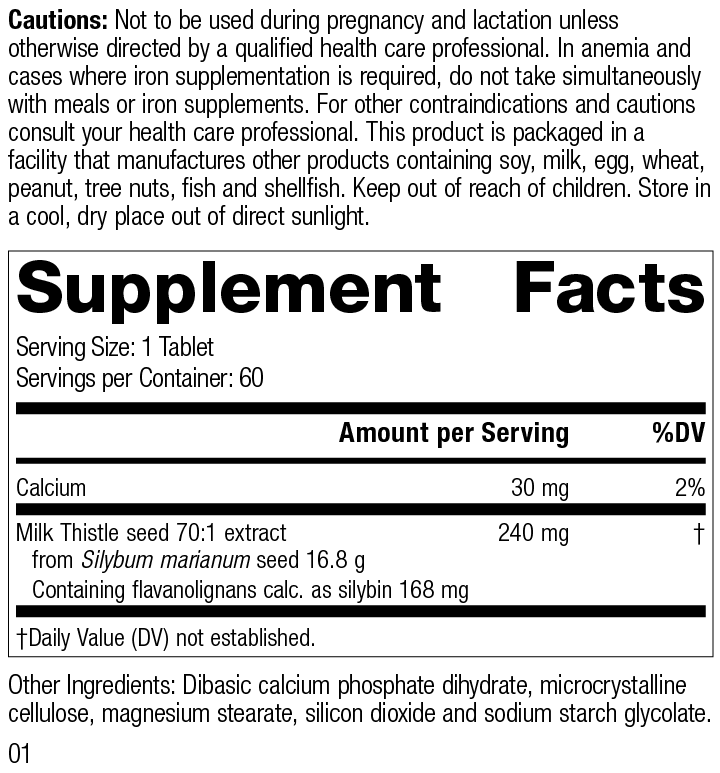 Milk Thistle 60 Tablets B983