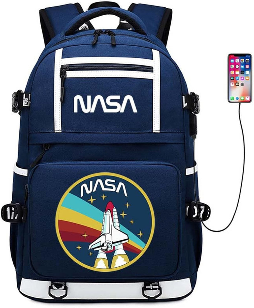 NASA Astronaut USB Backpack Laptop Bag H43621