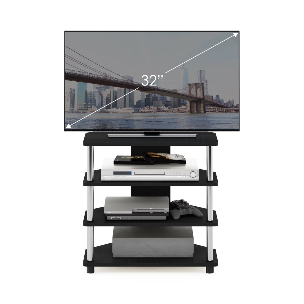 4-Tier TV Stand, Americano, Stainless Steel Z555