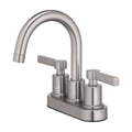 Brushed Nickel Two Handle Lavatory Pop-Up Faucet 4 in. F85729