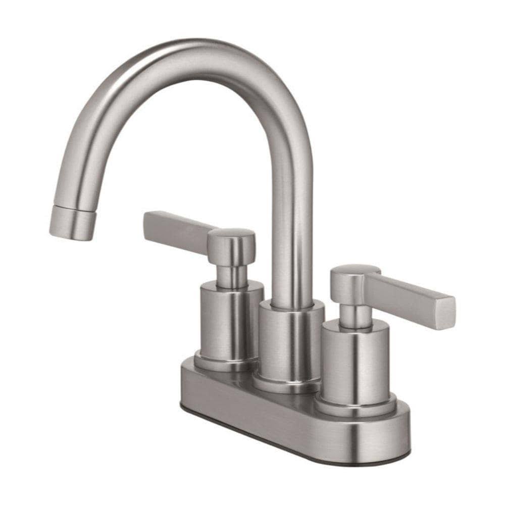 Brushed Nickel Two Handle Lavatory Pop-Up Faucet 4 in. F85729