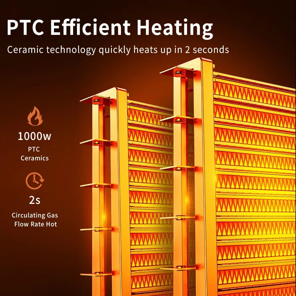 Oscillating Space Heater with Timer Remote Control Y495