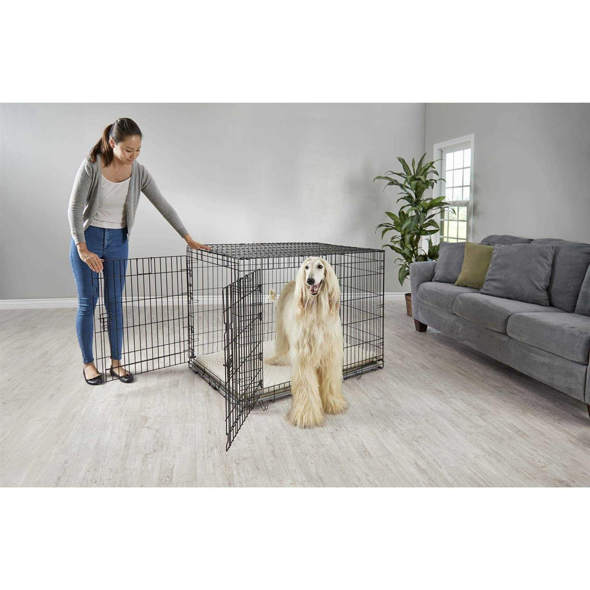 2-Door Folding Dog Crate Z723