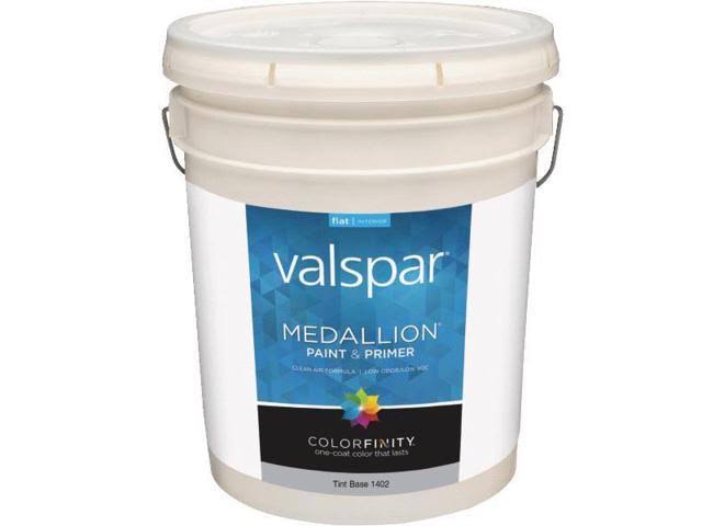 Interior Latex Wall Paint, Flat, 5 Gal Pail W176159