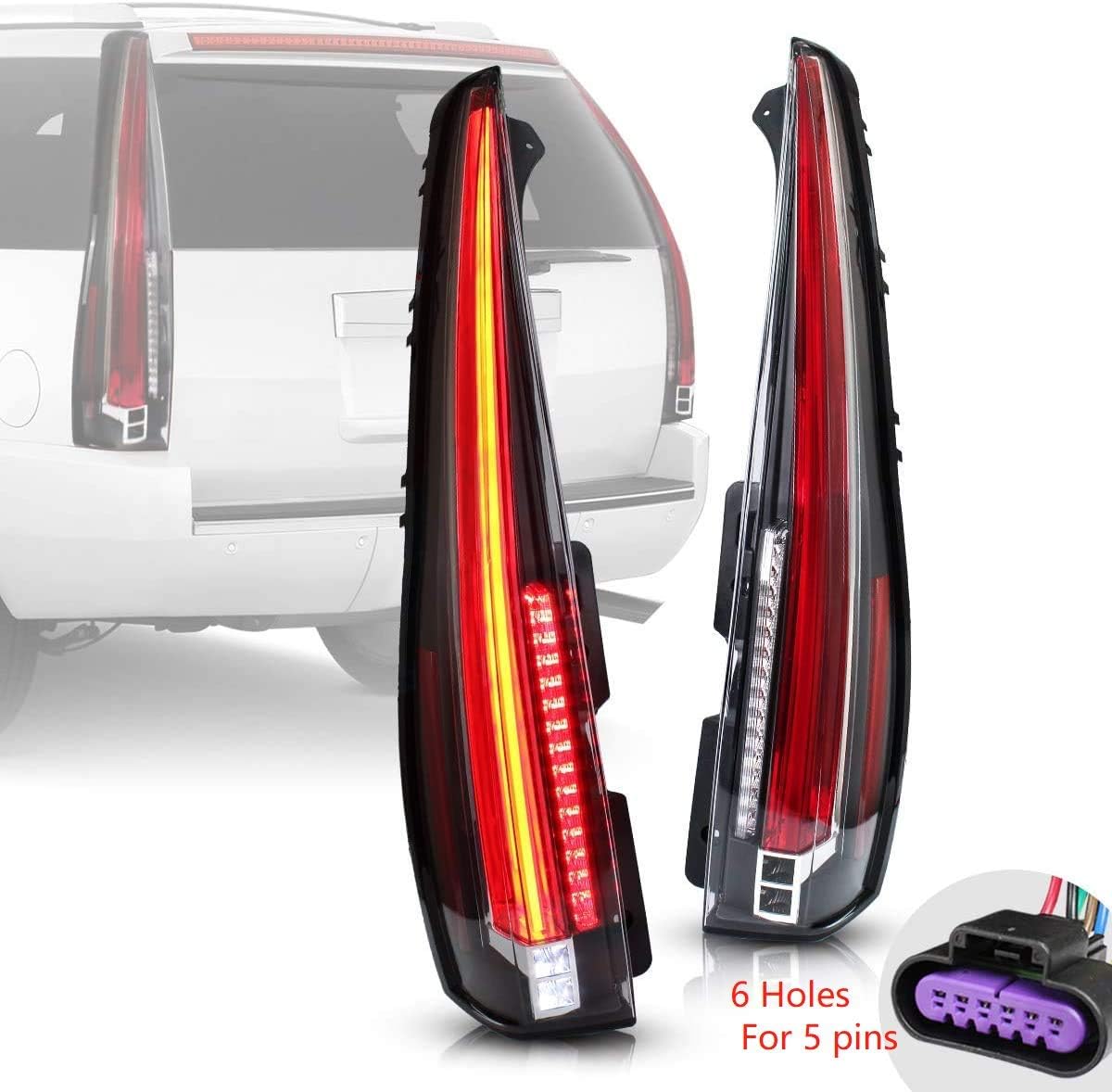 LED Smoked Taillights with Red Turn Signal U467