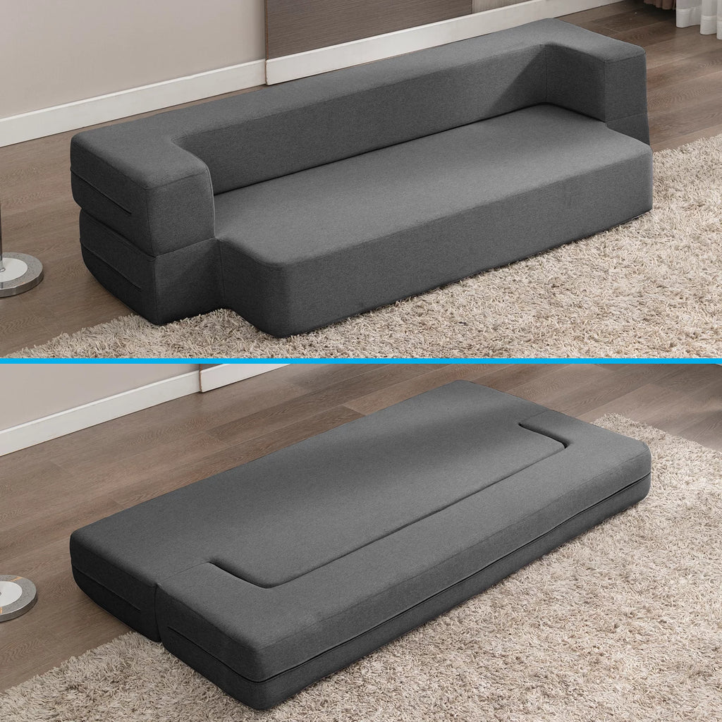 Dark Gray Folding Queen Size Sleeper Sofa Bed E141