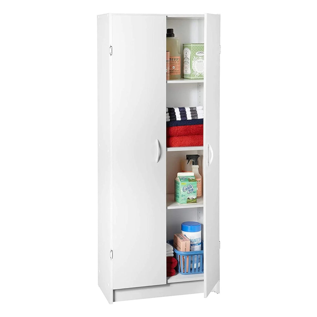 White 2 Door Pantry Cabinet with Adjustable Shelves F8131
