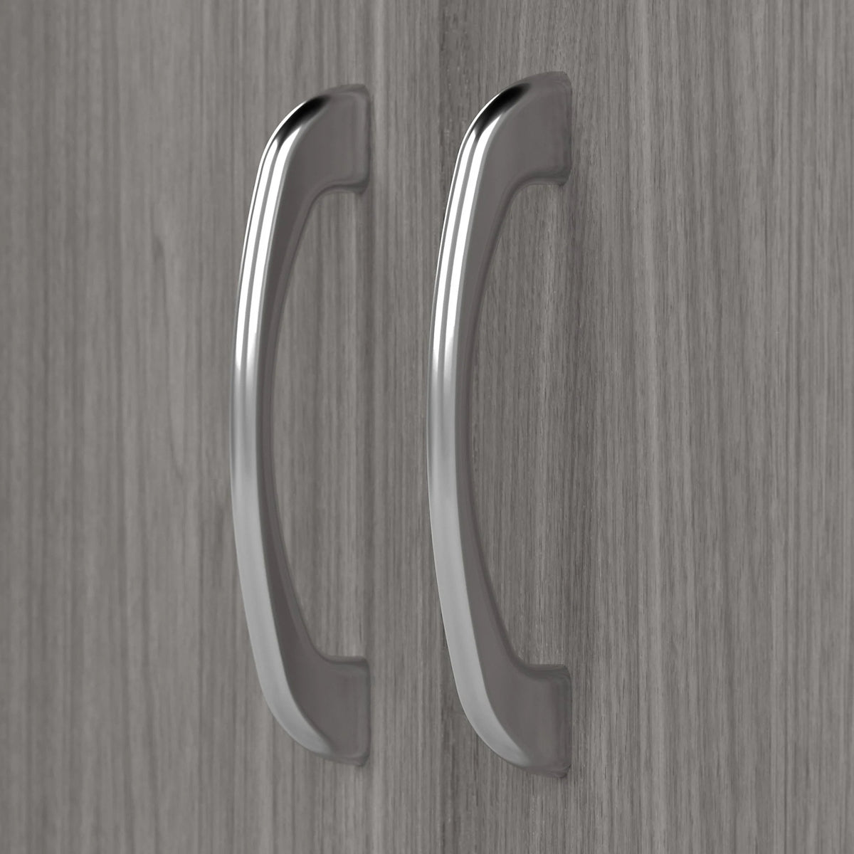 Tall Storage Cabinet with Doors in Modern Gray L34672