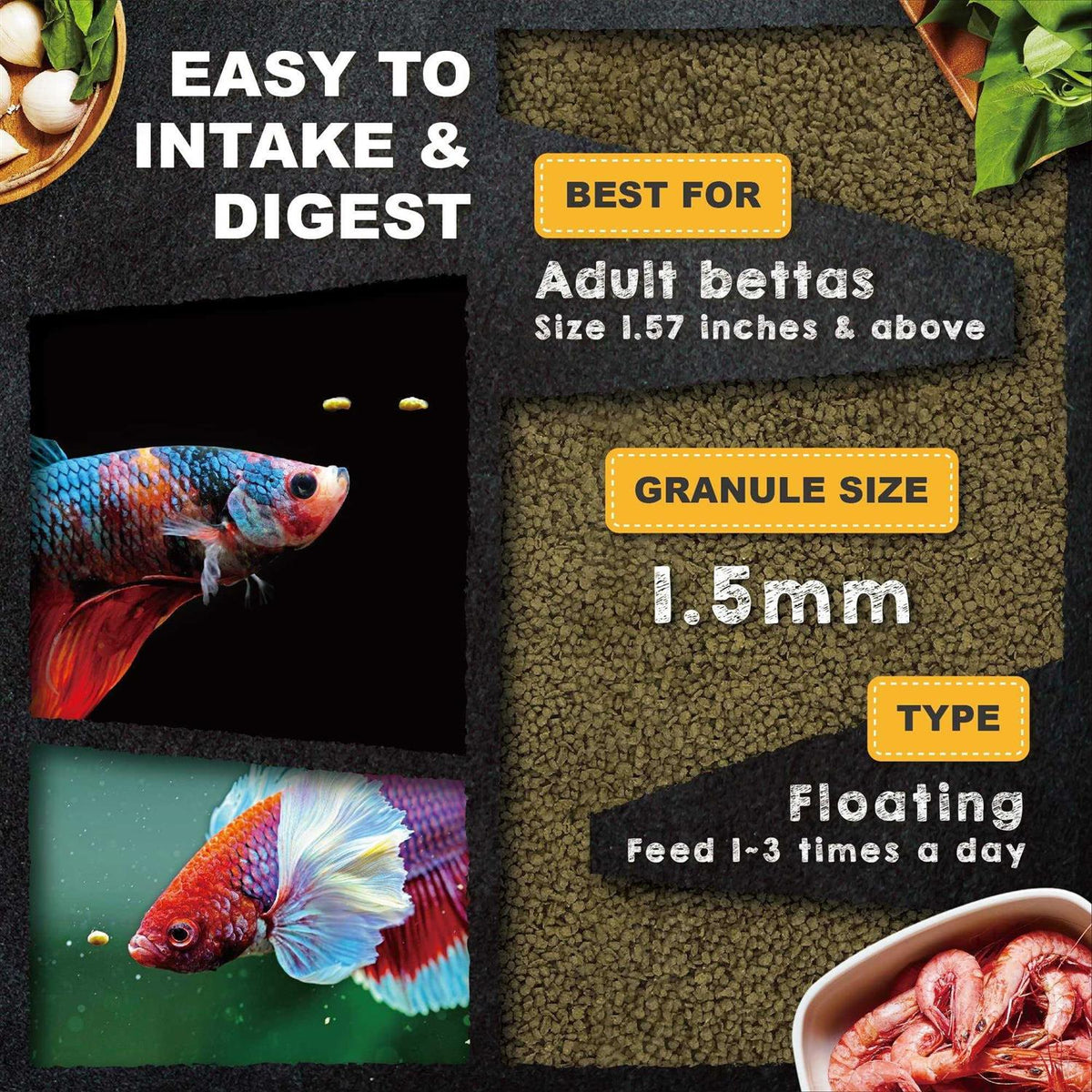 Betta Fish Food Shrimp Patties O4929