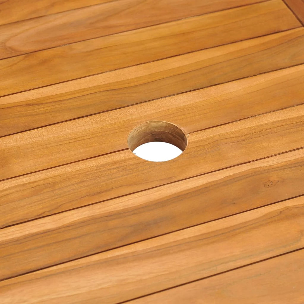 Wooden Outdoor Dining Table with Umbrella Hole A4619