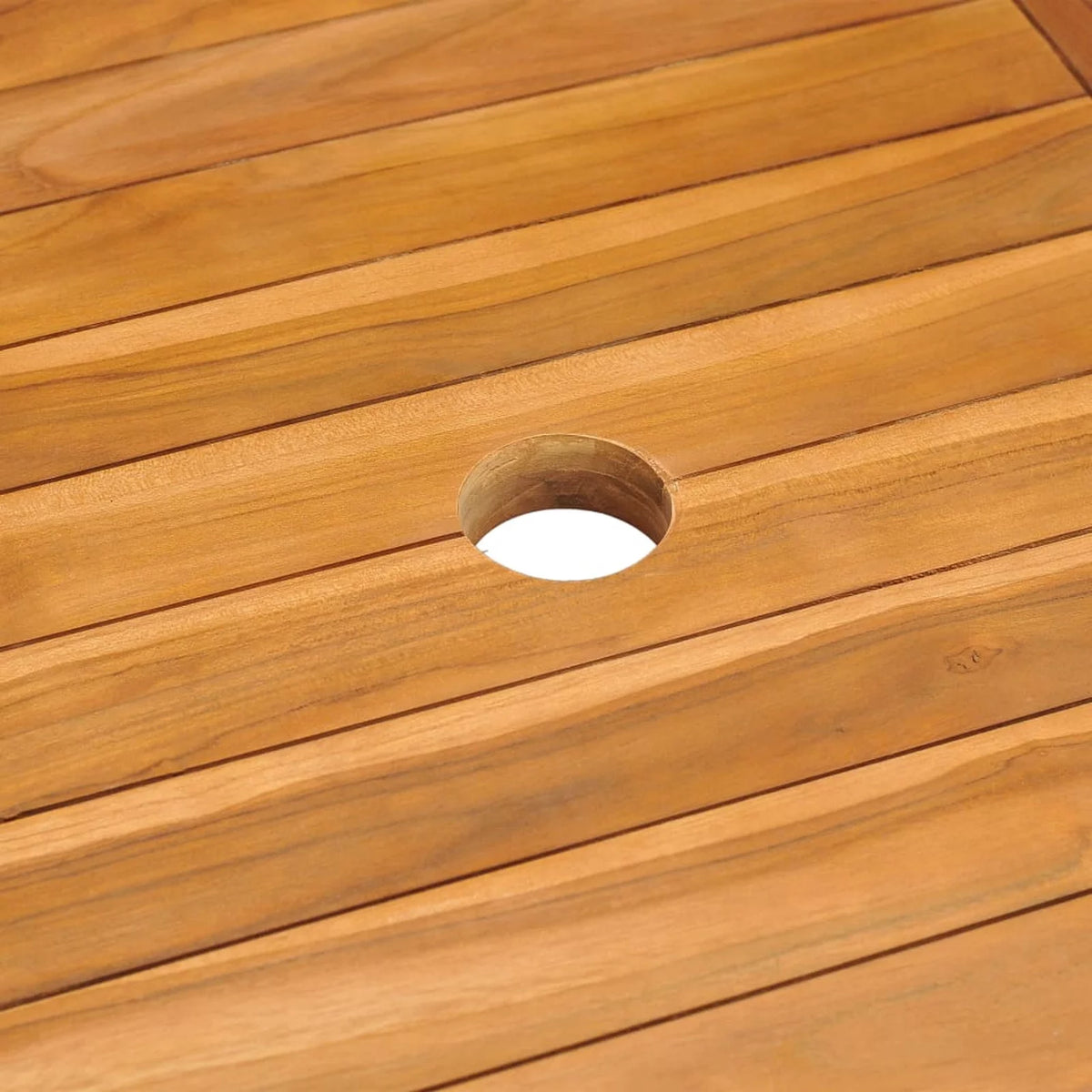 Wooden Outdoor Dining Table with Umbrella Hole A4619
