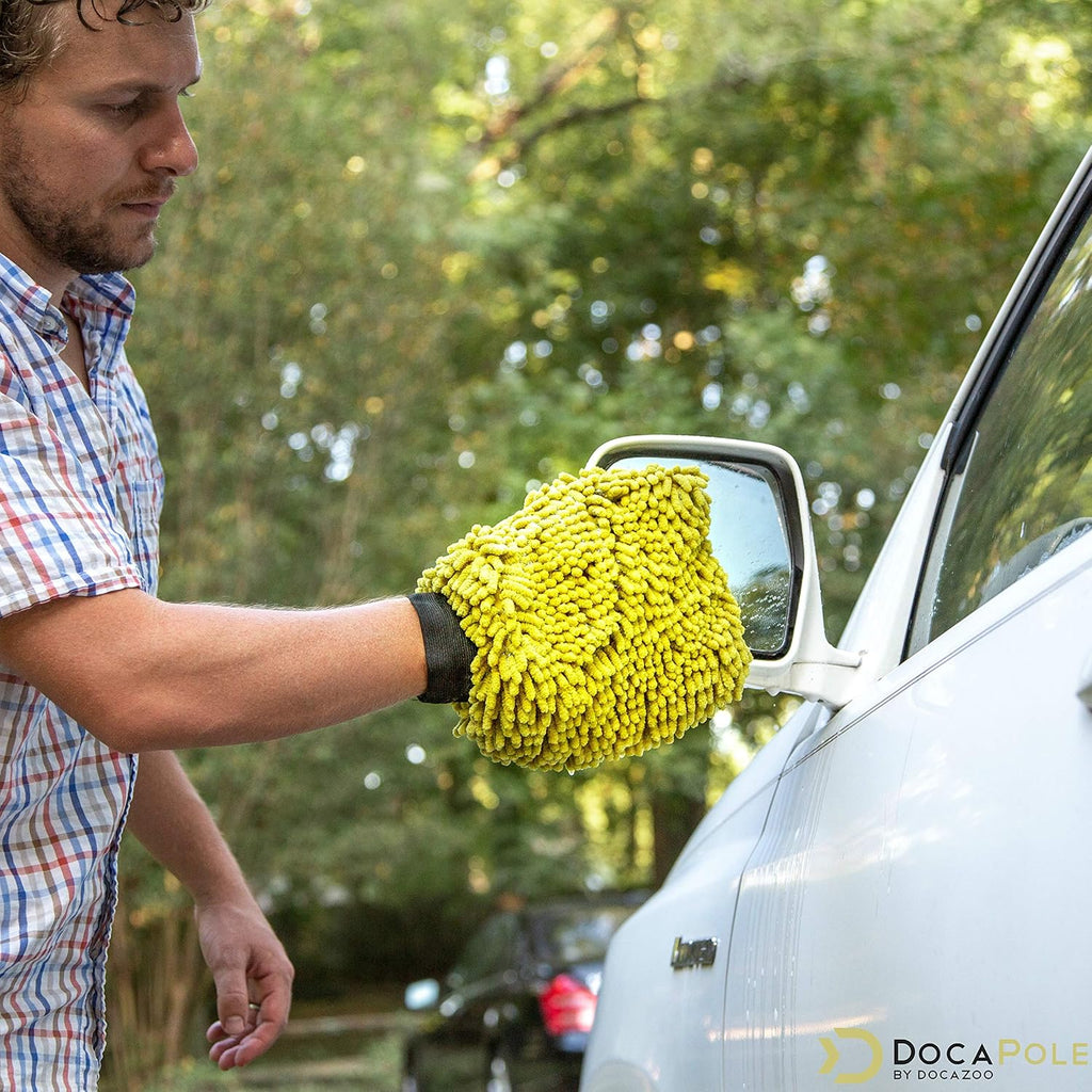 5-12 Foot Car Cleaning Kit with Soft Car Wash Brush, Car Squeegee, Car Wash Mitt, Microfiber Cleaning Head & Extension Pole N47685