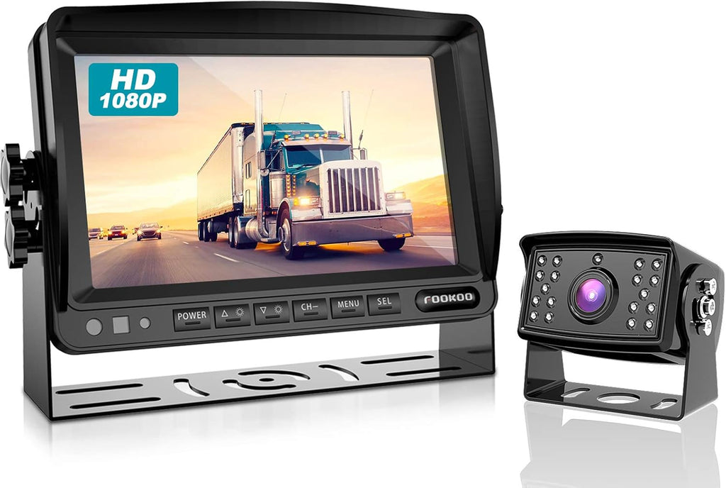 7'' 1080P HD Backup Camera System Kit IP69 Waterproof Rear View Camera X70412