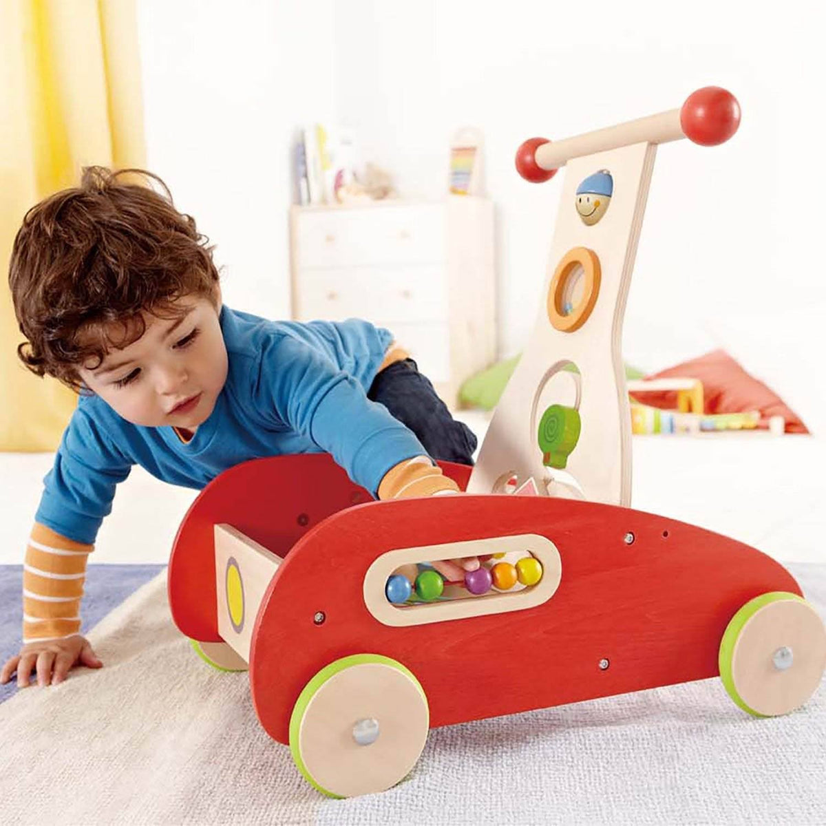 Toddler Push & Pull Toy Walker Cart with Blocks (2 Pack) X3482