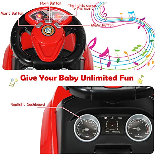 3 in 1 Ride on Push Car with Parental Handle (Pink) U310122