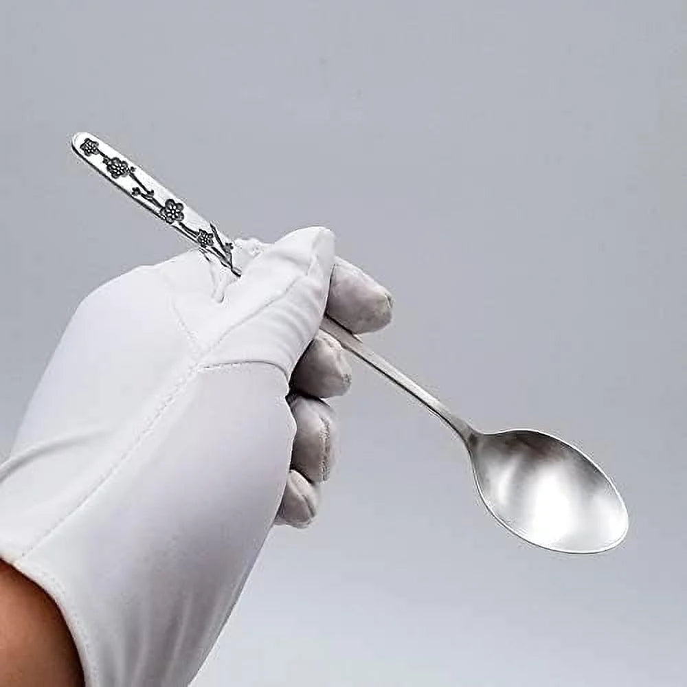 Sterling Silver Rice Spoon Dessert Spoon Stirring Spoon Tableware Q347097