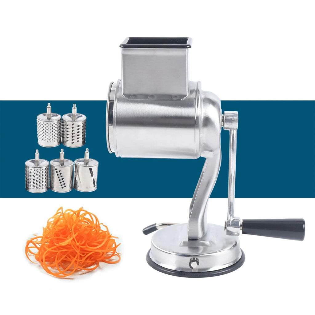 Stainless Steel Rotary Drum Grater with 5 Blades X3376