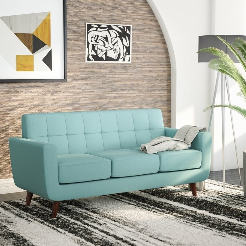Linen Upholstered Tufted Sofa O79499