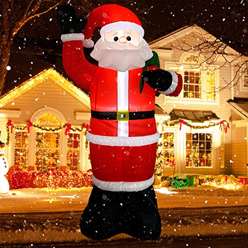 Inflatable Christmas Yard Decoration 8FT Santa Claus with Built-in LED Light D127491