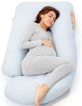 U Shaped Full Body Maternity Pillow with Removable Cover, Grey Q320