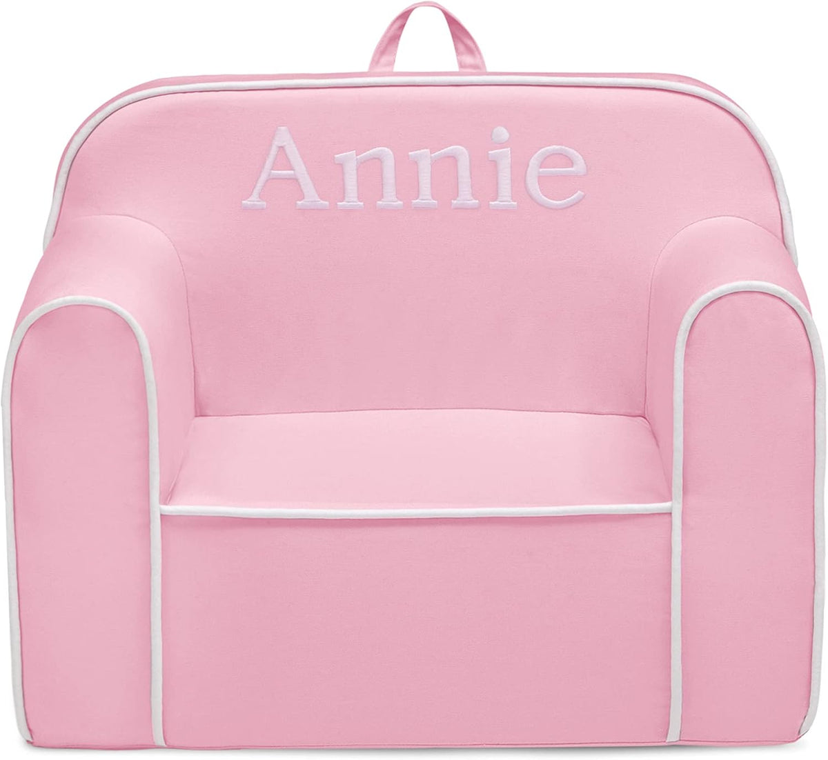 1 Seater Foam Toddler Couch with Removable Cover, Pink and White N262499