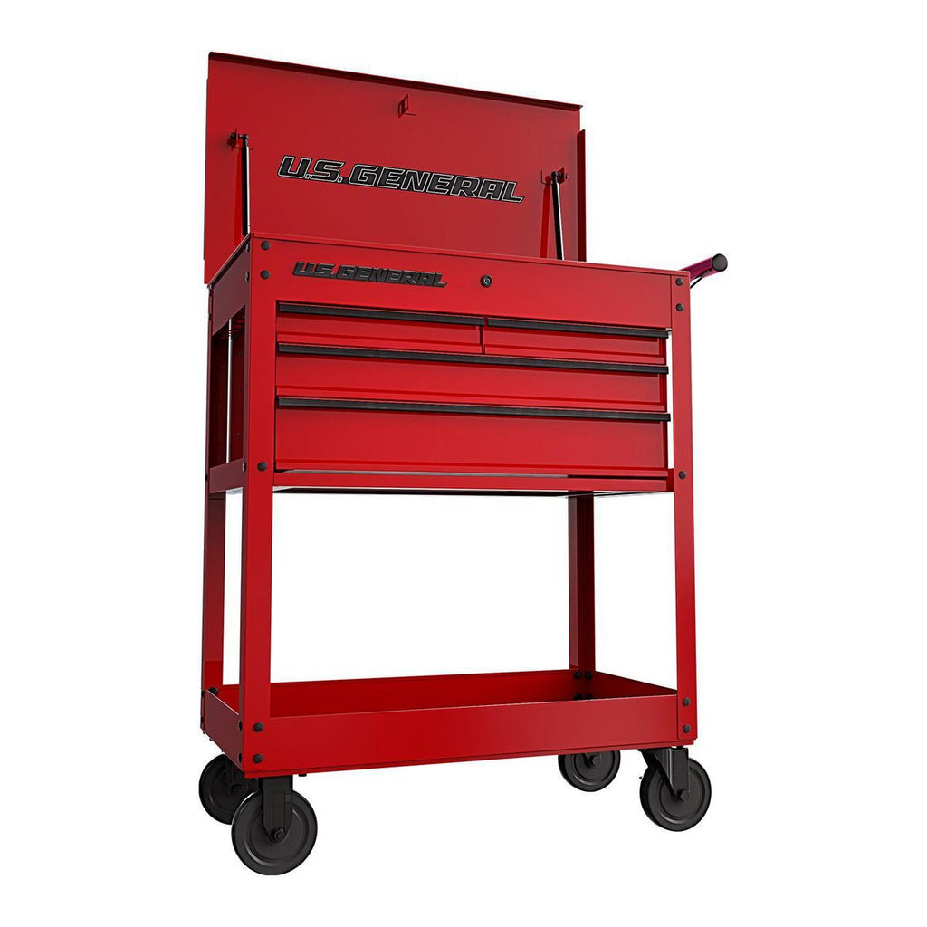 30 in. 4-Drawer Tech Cart, Red Z9731