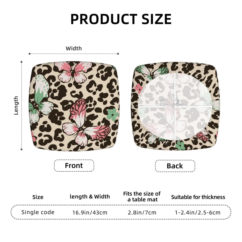 Leopard Dots Print Stretch Dining Chair Seat Covers D764