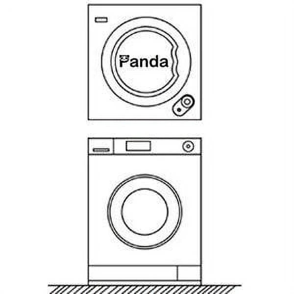 3.5 Cu.ft Compact Portable Electric Laundry Dryer, 13 Lbs Capacity, White and Black A395