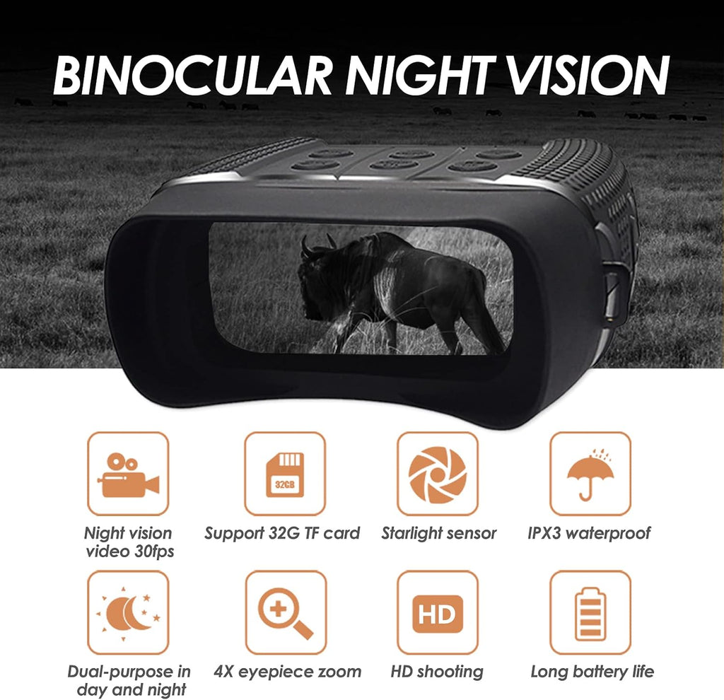 Night Vision Goggles with 2.31'' LCD Digital Infrared Binoculars with 32GB TF Card Q52629