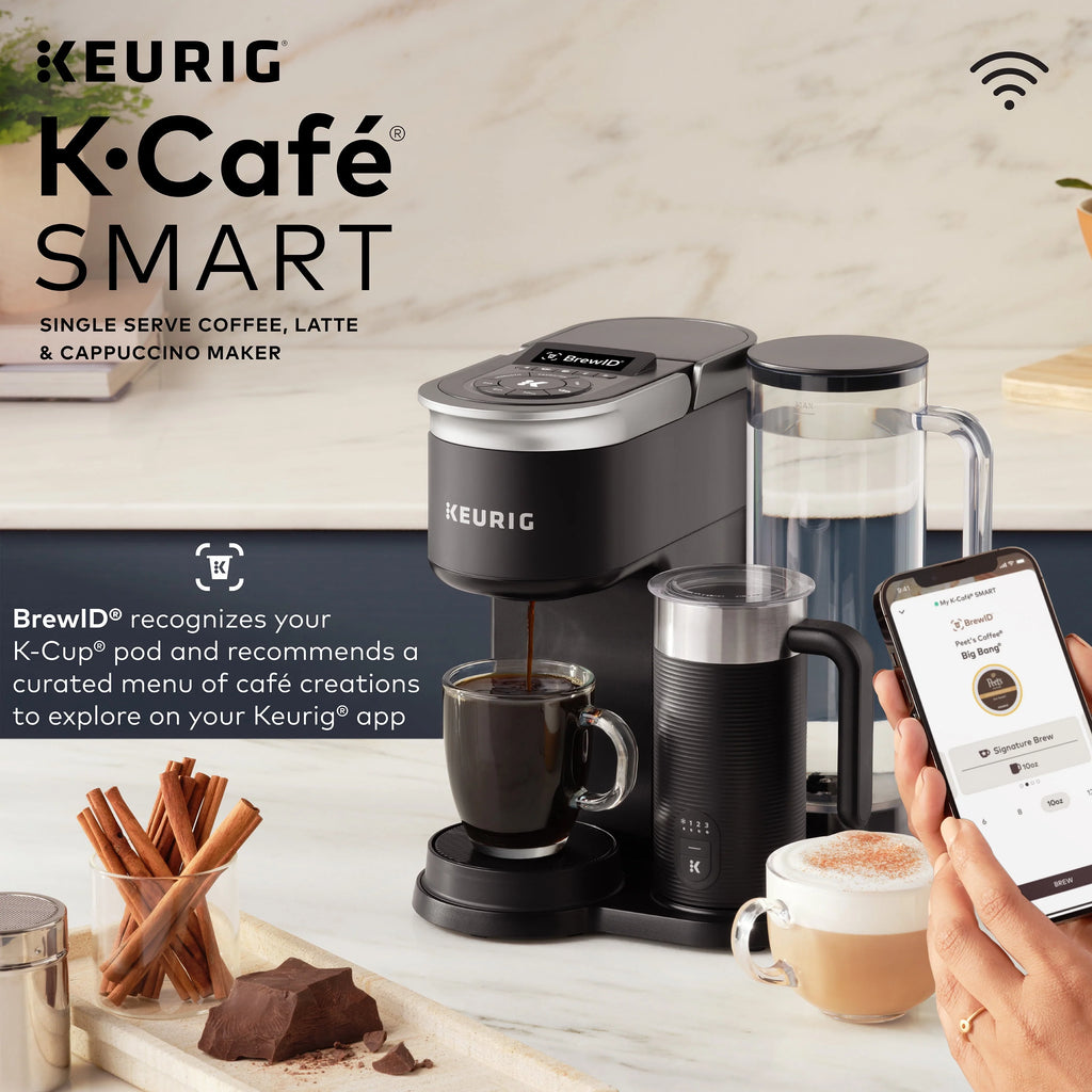 Single Serve K-Cup Pod Coffee Latte and Cappuccino Maker Black A411