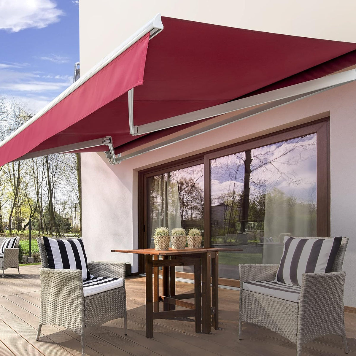 Retractable 12'x10' Motorized Patio Awning K43601