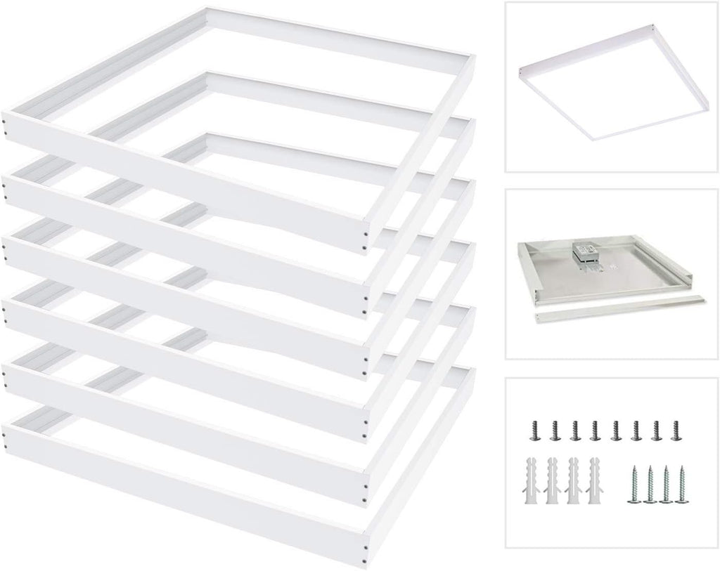 2x2 FT Surface Mount Kit for LED Flat Panel Light - Aluminum 24x24 inch Ceiling Frame Kit K367999
