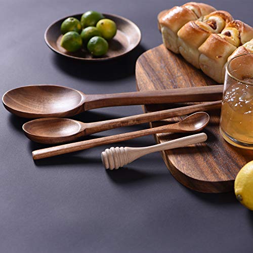 Set of 9 Natural Teak Wooden Spurtles E67111
