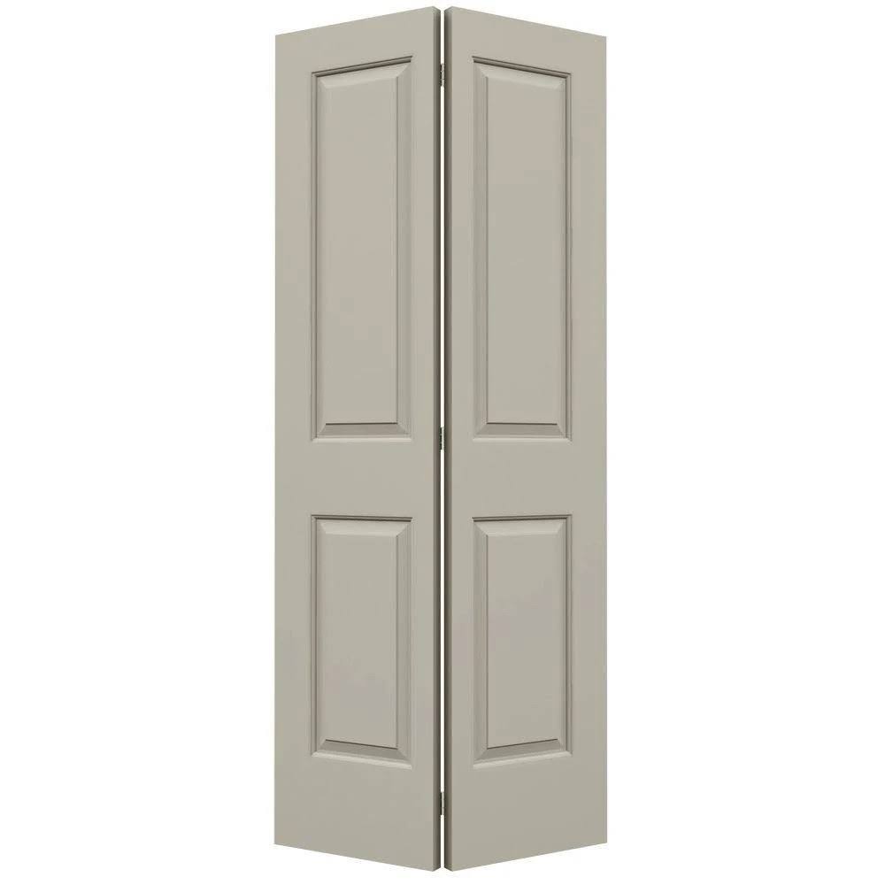 36 in. x 80 in. Desert Sand Painted Molded Composite MDF Closet Bi-Fold Door S906