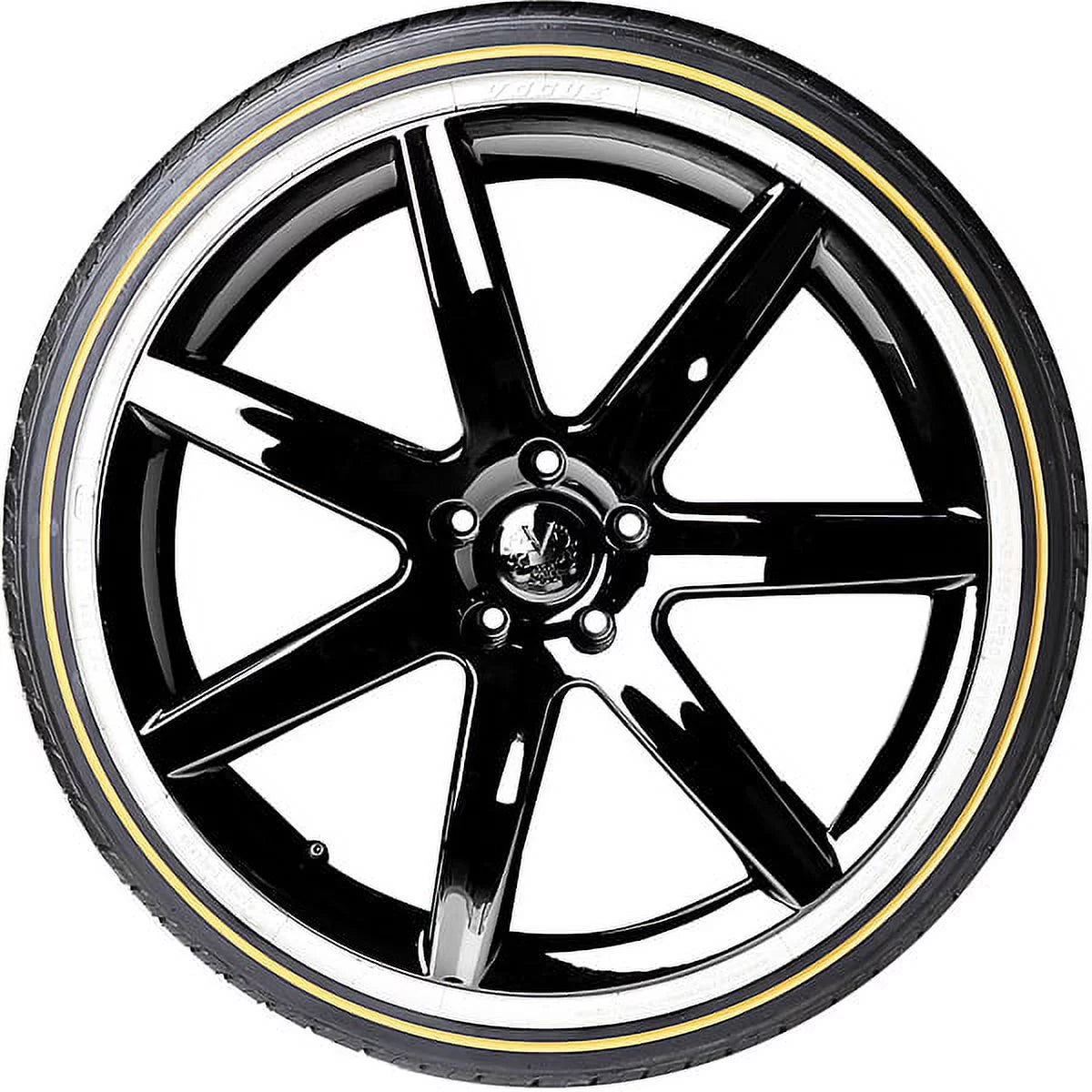 235/75R15 White/Gold Sidewall Tires Q406