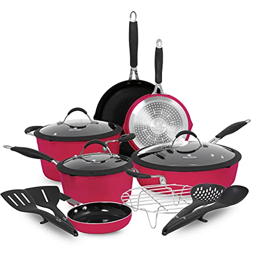 14-Piece Ceramic Non-Stick Cookware Set J3011