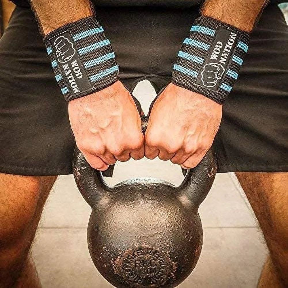 Black Set of 2 Weightlifting Wrist Wraps W9497