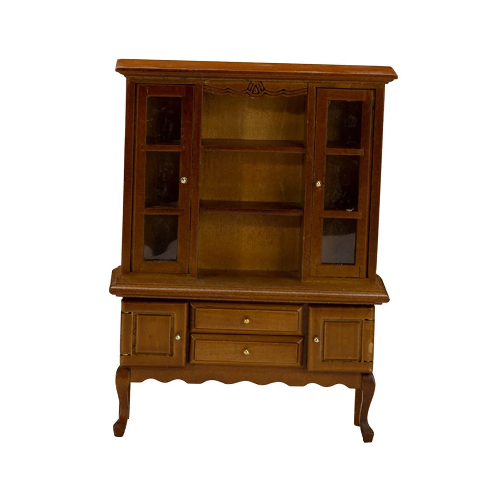 Walnut Miniature Bookcase Cabinet P9271