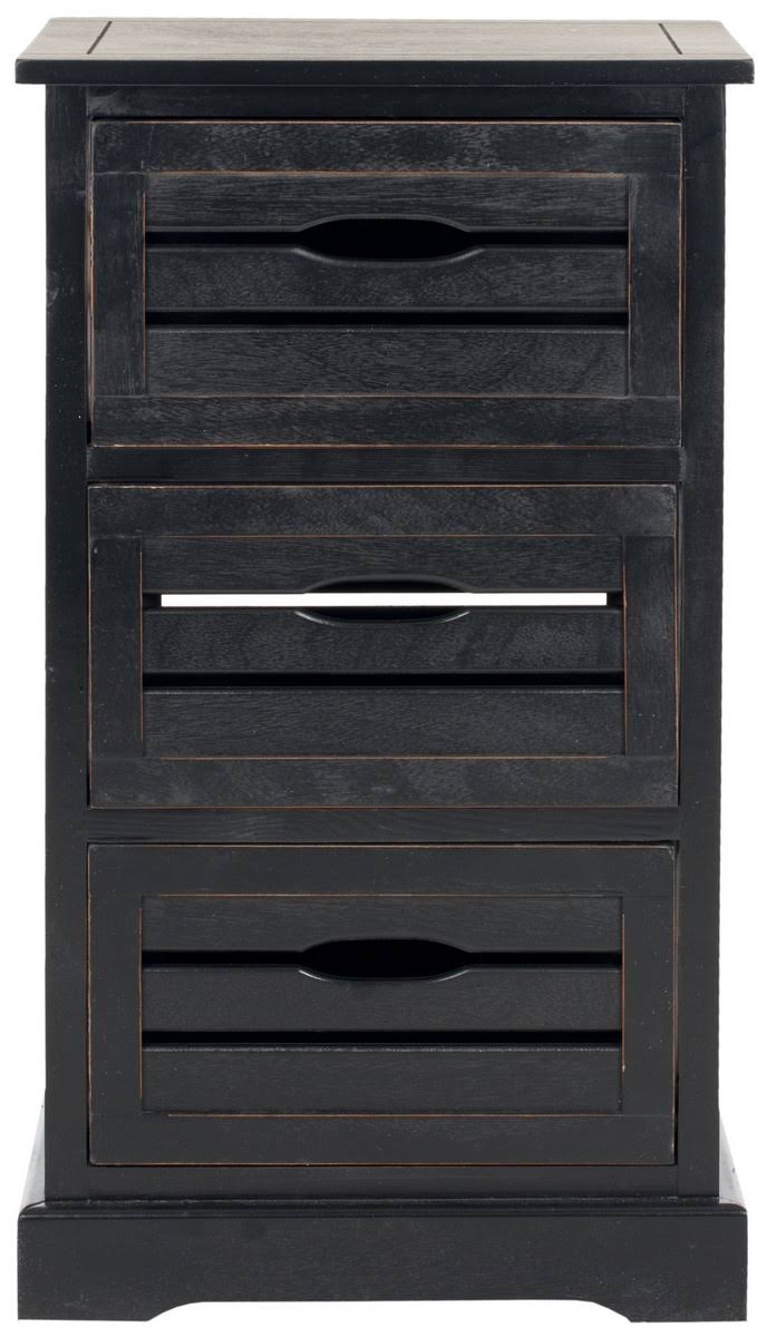 Black 3 Drawer Cabinet W8808