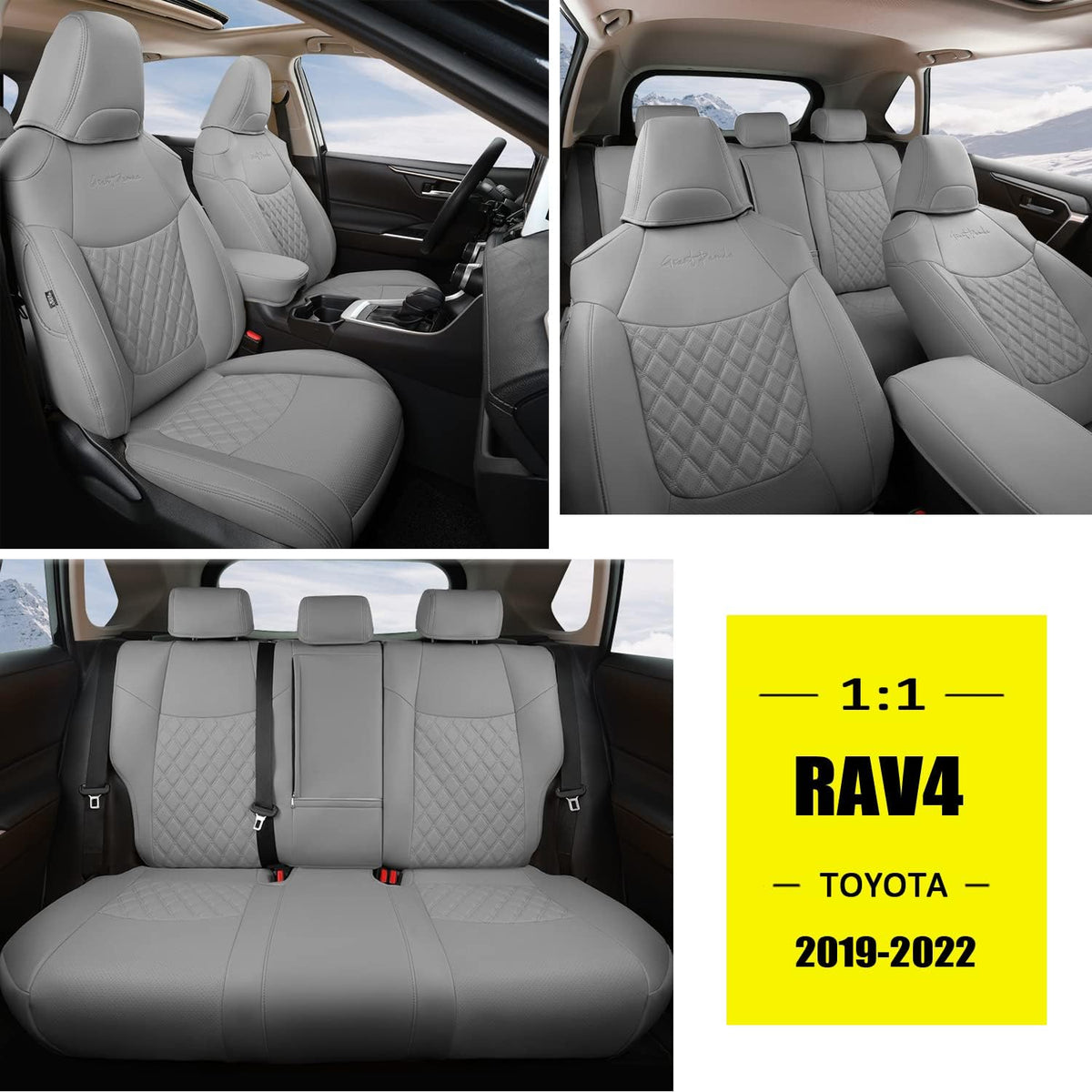 Pu Leather Car Seat Covers Full Set Black Red M208