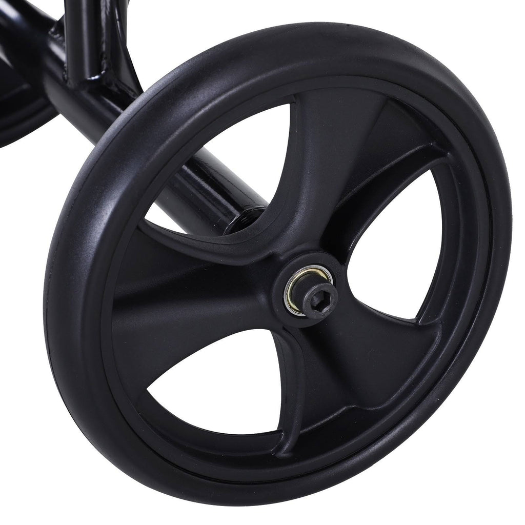 Black Foldable Knee Walker Scooter with Basket C9095