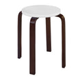 Mocha Walnut Beige Bentwood Stool S2403