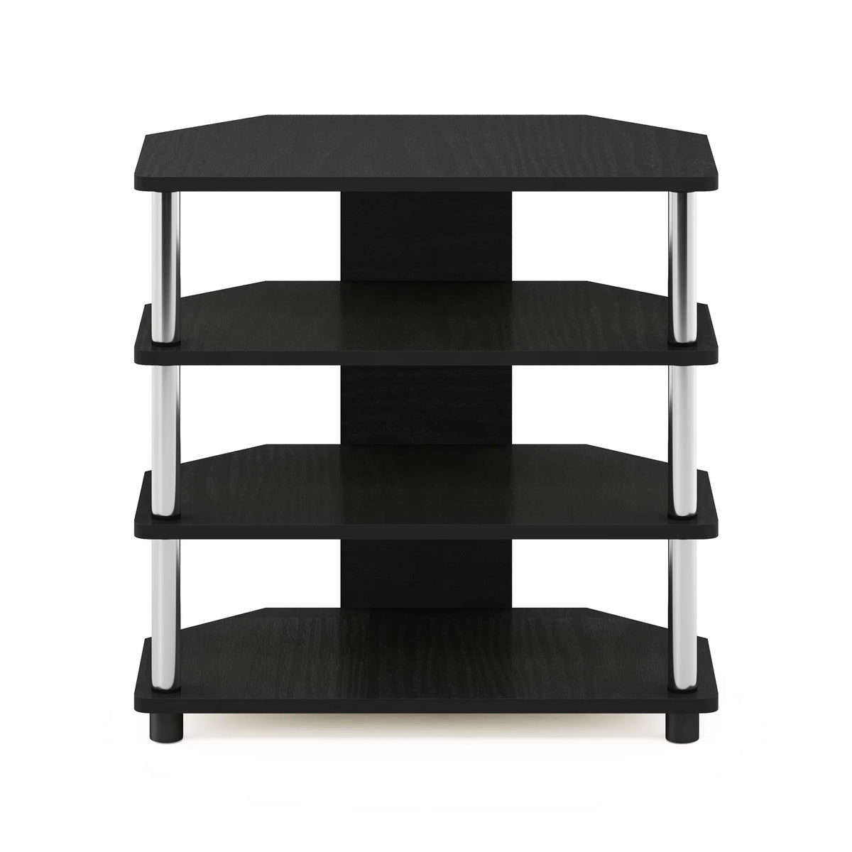 4-Tier TV Stand, Americano, Stainless Steel Z555