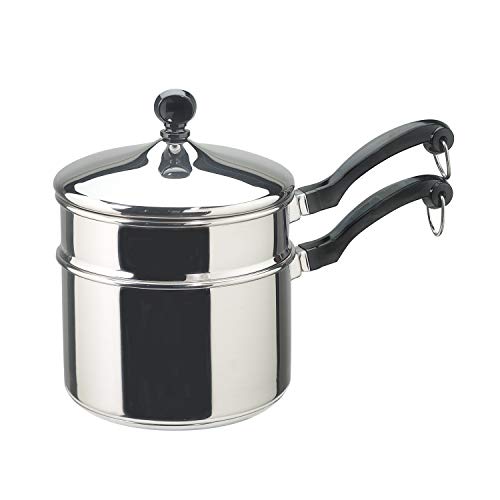 Stainless Steel Double Boiler & Sauce Pan with Lids (2 Quart, 1 Quart) G59357