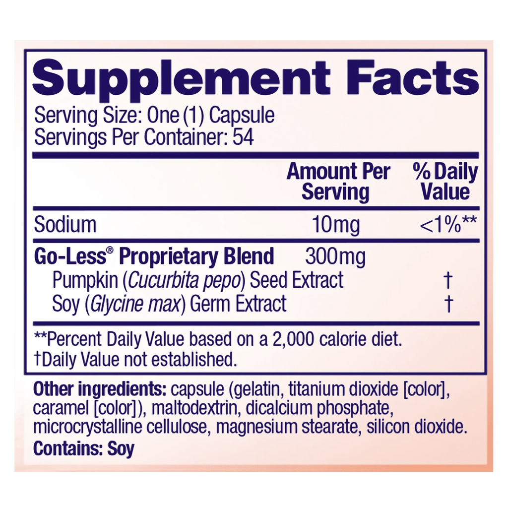 54 Count Bladder Control Supplement Capsules H426