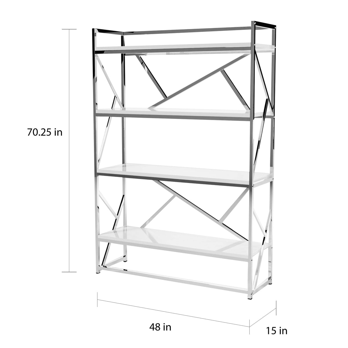 Modern Metal 4 Shelf Bookcase X94842