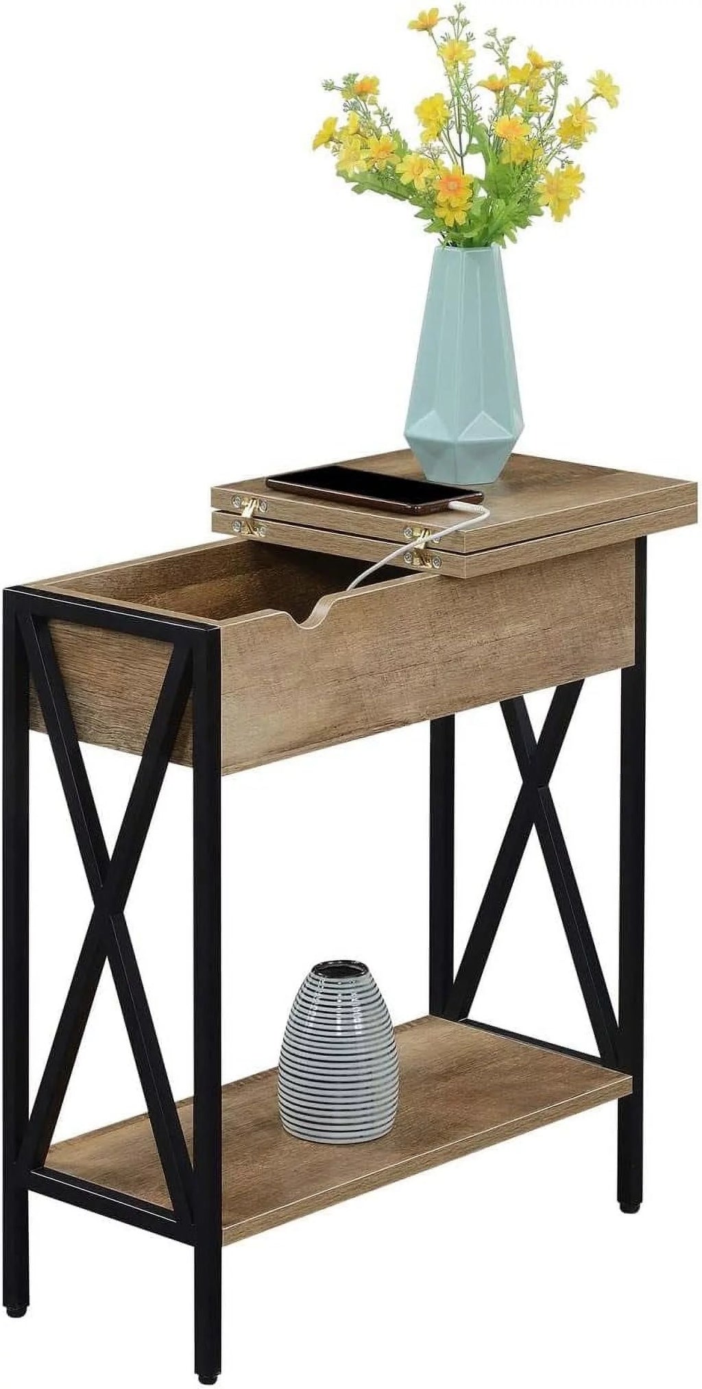 End Table with Charging Station and Shelf N56405