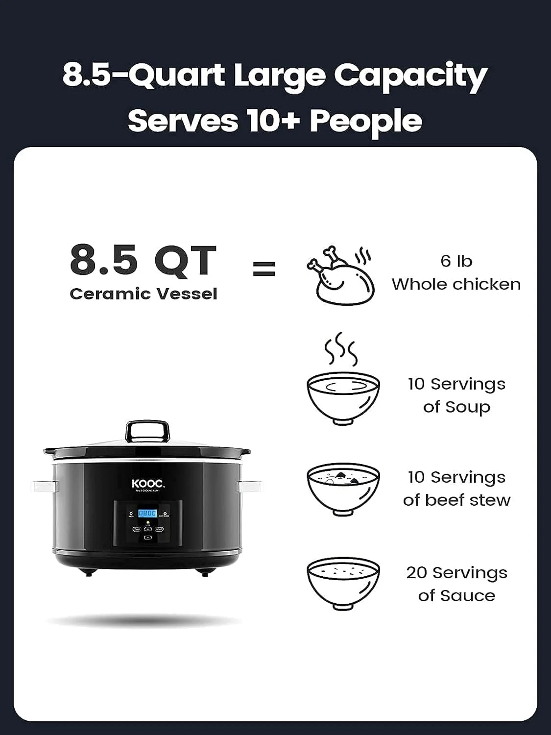 Programmable Slow Cooker 8.5-Quart with 30 Liners C7114